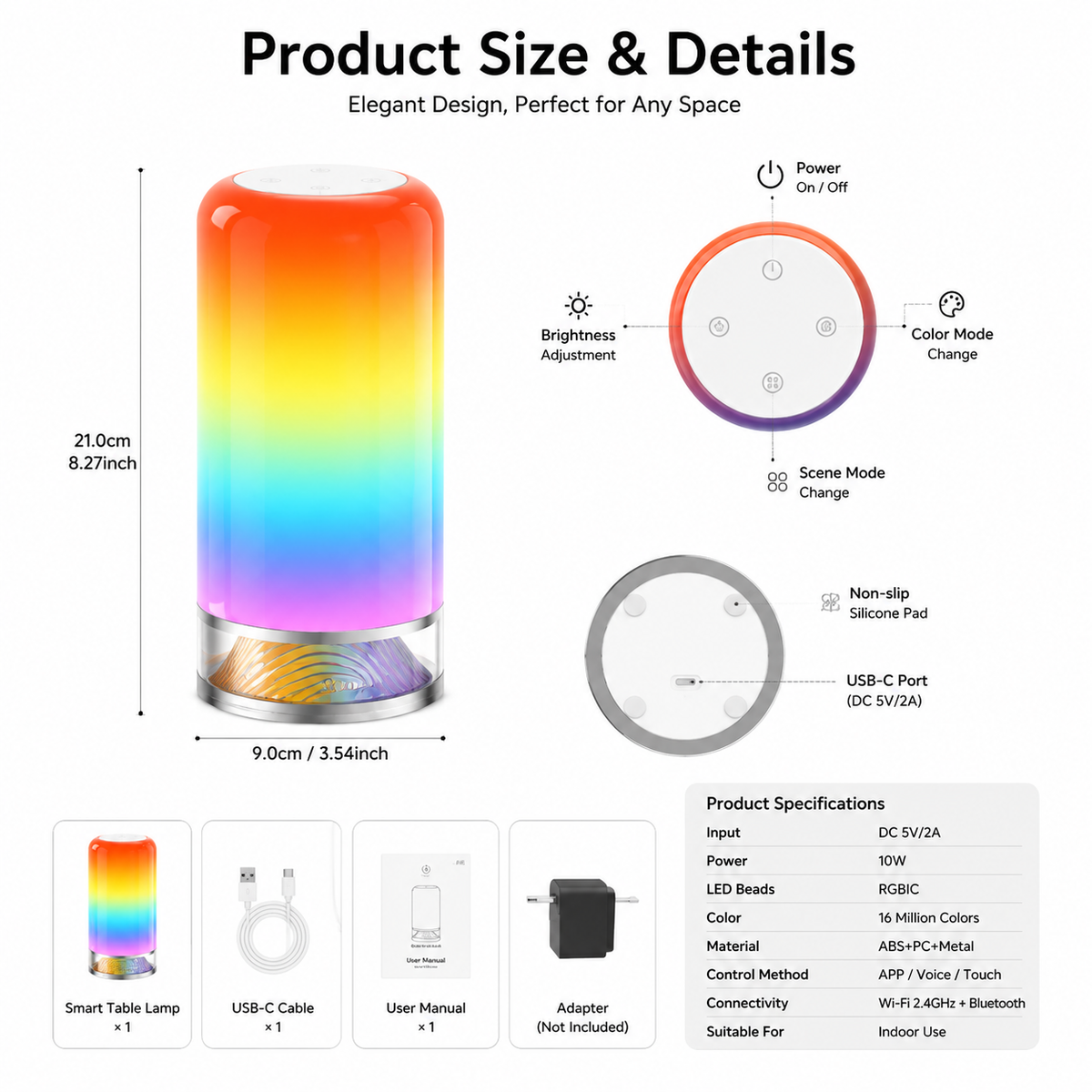 PulseCore Smart Ambient Table Lamp