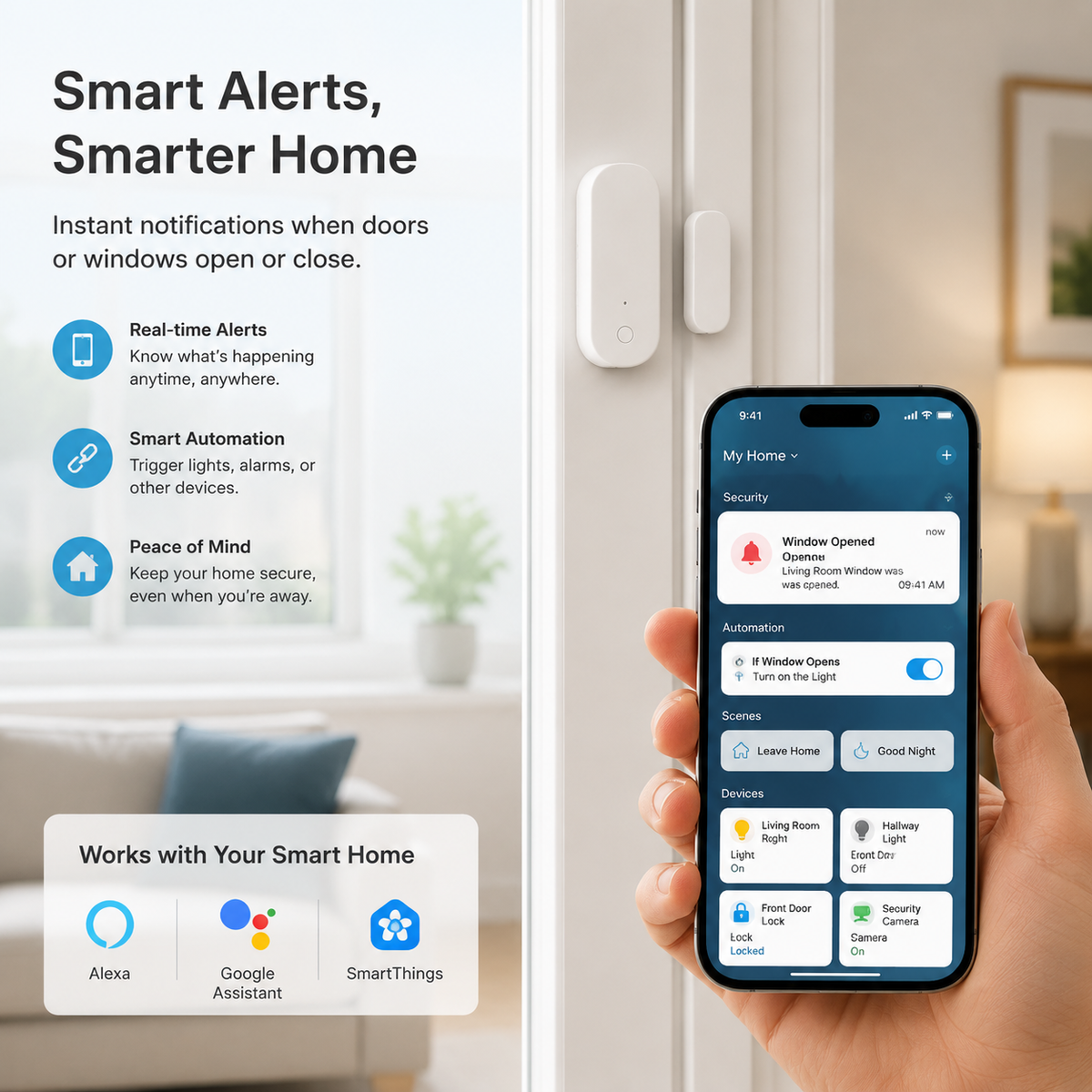 PulseCore Smart Door & Window Sensor