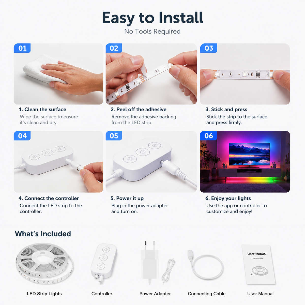 PulseCore Smart RGBIC LED Light Strip